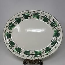 Vintage Wedgwood Etruria Napoleon Ivy Porcelain Oval Serving Platter Tray 16.5 picture