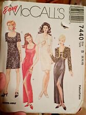 McCall's Misses Lined Dress Bolero Sewing Pattern  7440 Easy (8-10-12) UNCUT picture