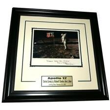 ALAN BEAN Autographed Color Apollo 12 Photograph, Framed & Matted with Plaque picture