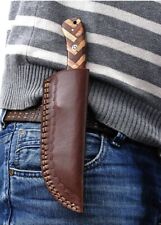 Custom Handmade Fixed blade Cow Leather Sheath / Holster / vertical Knife picture