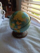 Vintage The Ohio Art Co. Globe World Bank Tin Toy Coin Bank HOLY CHILDHOOD ASSN picture