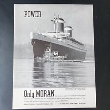 Moran Towing Transportation Service SS UNITED STATES Lines 1965 Print Ad 10.5x13 picture