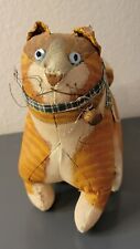 Vintage Signed Folk Art Handpaint Cat, Barnyard Cat Vergie Lightfoot Rare Unique picture