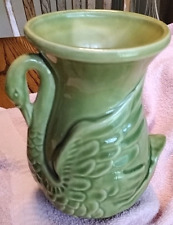 VTG 1970s Shawnee Pottery Swan Vase/Planter-#806 Lime Green 6