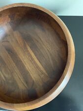 LARGE ESA DENMARK MID CENTURY MODERNISM SIAM TEAK WOODEN BOWL Great Condition picture