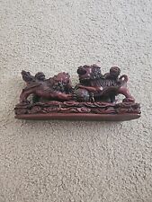 Vintage Fulong Fighting Foo Dogs Statue Nice Piece picture
