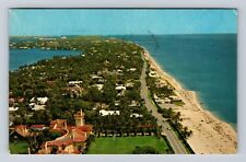 Palm Beach FL-Florida, Aerial View Of Estates, Vintage c1961 Souvenir Postcard picture