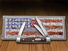 Case xx Knives Small Stockman Jigged Brown Delrin Pocket Knife Stainless 00081 picture