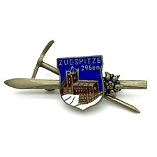 Vintage Germany Brooch Hat Pin Zugspitze 2966M Hiking Pin Travel Shield Souvenir picture