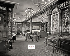 RMS TITANIC FIRST CLASS LOUNGE, BEAUTIFUL REPRINT PHOTOGRAPH picture