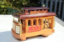 Wooden San Francisco 501 Cable Car Music Box Trolley PLAYS MUSIC picture