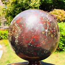 15.81LB Natural Dragon Blood Stone Ball Quartz Crystal Sphere Healing 1278 picture