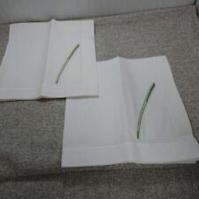 HERMÈS Set of 2 Placemats Nil 45cm White x Green Cotton UNUSED no Box picture