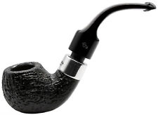Peterson Deluxe System Sandblast Silver Mounted Medium Bent Apple Pipe (3s-a) picture