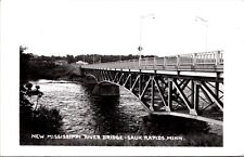 Real Photo Postcard Mississippi River Bridge in Sauk Rapids, Minnesota picture
