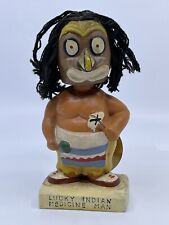 Vintage Bobble Head Japan Lucky Indian Medicine Man 1960s Cermaic w Tag picture