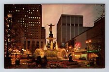 Cincinnati OH-Ohio, Fountain Square, Downtown, Antique, Vintage Postcard picture