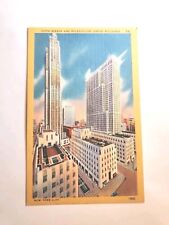 Postcard Vintage Fifth Avenue & Rockefeller Center Buildings. New York City A292 picture