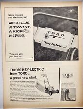 1969 Toro Lawn Mower Key-Lectric With A Tug, A Twist, A Kick Vtg Color Print Ad picture