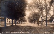 Real Photo Postcard South Monroe Street in Sturgis, Michigan picture