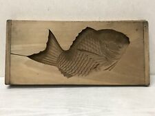 Y1941 KASHIGATA Red Snapper large Japanese vintage Wooden Pastry Mold wagashi picture