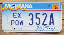 Montana expired 2003 BIG SKY Base EX POW License Plate ~ 352A - Embossed #1 picture