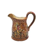 Nippa Kentucky Ceramic Cherups Glazed Pitcher Brown With Red Accents Small Jug picture