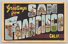 San Francisco California, Large Letter Greetings, Vintage Postcard picture