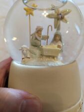 Sankyo Nativity Snow Globe Holy Family Plays Silent Night  picture