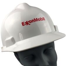 Exxon Mobil White Hard Hat Oil Industry Collectible Helmet Cap MSA V-Gard NEW picture