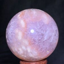 198g Natural Druzy Pink Amethyst Sphere Ball Quartz Crystal Reiki Stone picture