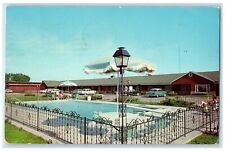 1967 Redwood Motel And Inn Swimming Pool Rantoul Illinois IL Posted Postcard picture