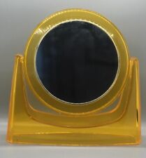 Vintage Orange Plastic Swivel Vanity Mirror picture