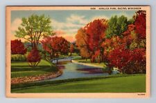 Racine WI-Wisconsin, Horlick Park, Antique Vintage Souvenir Postcard picture