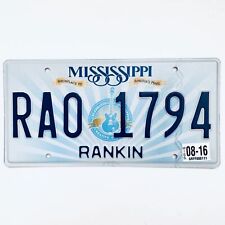 2016 United States Mississippi Rankin County Passenger License Plate RA0 1781 picture