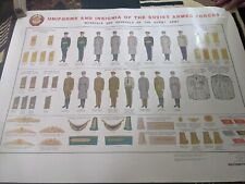 DEFENSE ITELLIGENCE AGENCY 1986 CHARTS OF RUSSIAN SOVIET MILITARY UNIFORMS 8 SET picture