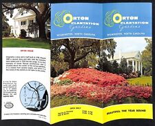 Orton Plantation Gardens Wilmington, NC c1960's Travel Brochure w/ Map picture