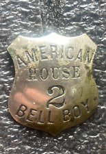 RARE ~ Vintage 1900s American House Hotel BELL BOY BADGE # 2 picture