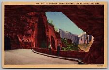Mount Carmel Highway Tunnel Zion Bryce National Park Vintage Postcard picture
