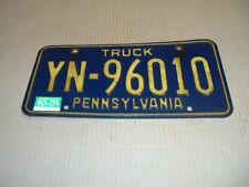 Pennsylvania 2001 Truck License Plate YN 96010 picture
