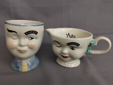 Retro Vintage Winking Eye Tea Cups Pair Limited Edition Bailey's Ceramic 1996-97 picture
