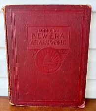 Hammond's New Era Atlas of the World, 1931 Vintage Hardcover Atlas, Census, Maps picture