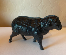 Vintage Cast Iron Bank Black Sheep Painted John Wright? picture
