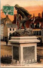 Vintage Postcard Calais Le Monument De Cavet France 1915 picture