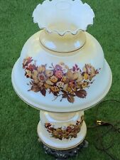 Vintage Hurricane Lamp 26” Tall 16” Wide 1971 L&L WMC Porcelain Hand Painted picture
