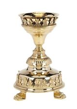 Notre Dame Solid Brass Ornate Altar Candlestick Church or Home 8 3/4 Inches picture