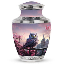 Cremation Keepsake Urns For Human Ashes Adult Pink Owl (10 Inch) Large Urn picture