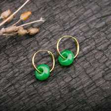 Natural Lucky Green Jadeite Jade Ring Earrings Eardrop CARNIVAL Aquaculture picture