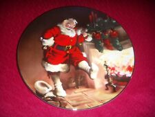 Edwin M. Knowles The Sundblom Santa's Series Christmas Plate Santa By The Fire picture