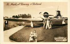 1930s Advertising RPPC Van de Kamp's Bakers, Al, Mack & Tom w/ Plane in Holland picture